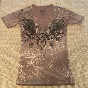 Short Sleeve V-Neck Tee Sinful by Affliction